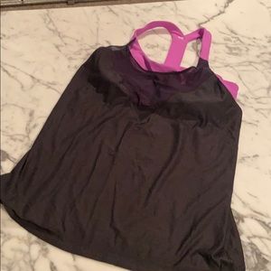 Tank with built in sports bra